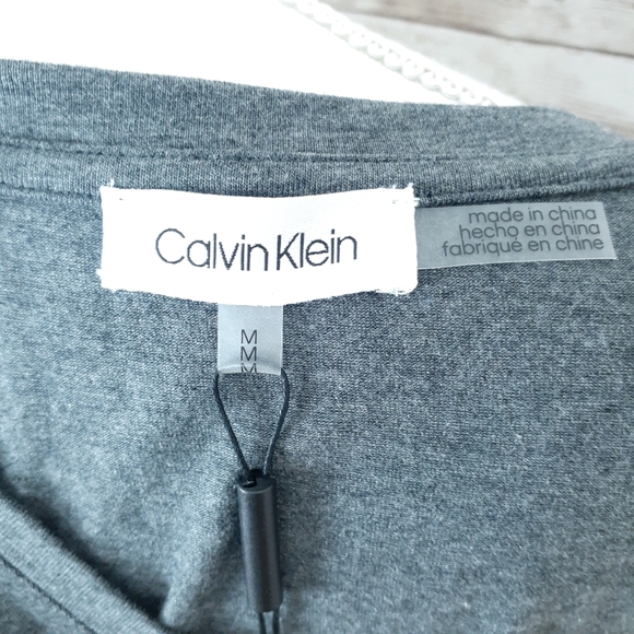 Calvin Klein Womens Tee M Gray 784 - Picture 5 of 7